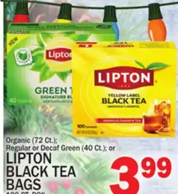 C Town LIPTON BLACK TEA BAGS 100 CT. BOX offer