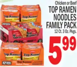 C Town TOP RAMEN NOODLES FAMILY PACK offer