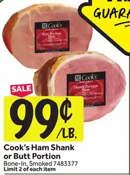 Stop&Shop Cook's Ham Shank or Butt Portion offer