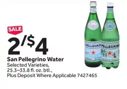 Stop&Shop San Pellegrino Water offer