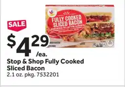 Stop&Shop Stop & Shop Fully Cooked Sliced Bacon offer