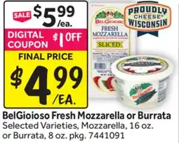 Stop&Shop BelGioioso Fresh Mozzarella or Burrata offer