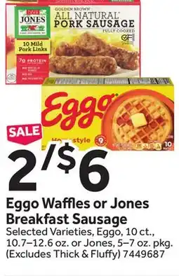 Stop&Shop Eggo Waffles or Jones Breakfast Sausage offer