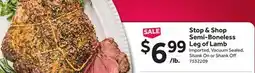 Stop&Shop Stop & Shop Semi-Boneless Leg of Lamb offer