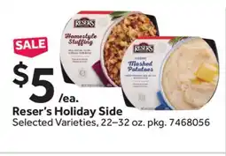 Stop&Shop Reser's Holiday Side offer