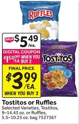 Stop&Shop Tostitos or Ruffles offer