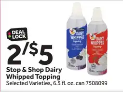 Stop&Shop Stop & Shop Dairy Whipped Topping offer