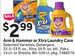 Stop&Shop Arm & Hammer or Xtra Laundry Care offer
