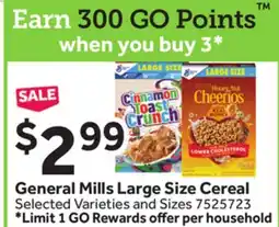 Stop&Shop General Mills Large Size Cereal offer