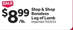 Stop&Shop Stop & Shop Boneless Leg of Lamb offer