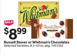 Stop&Shop Russell Stover or Whitman's Chocolates offer