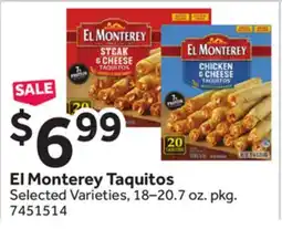 Stop&Shop El Monterey Taquitos offer