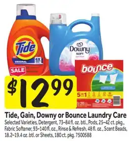 Stop&Shop Tide, Gain, Downy or Bounce Laundry Care offer