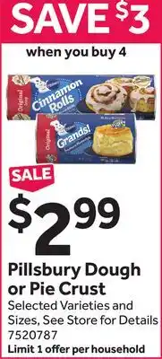 Stop&Shop Pillsbury Dough or Pie Crust offer