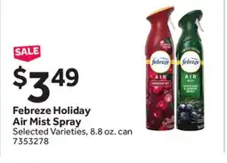 Stop&Shop Febreze Holiday Air Mist Spray offer