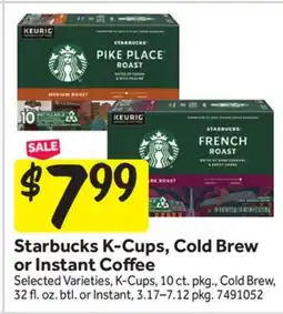 Stop&Shop Starbucks K-Cups, Cold Brew or Instant Coffee offer