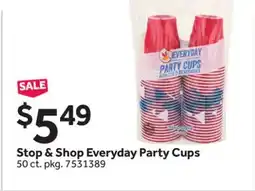 Stop&Shop Stop & Shop Everyday Party Cups offer