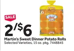 Stop&Shop Martin's Sweet Dinner Potato Rolls offer