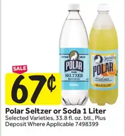 Stop&Shop Polar Seltzer or Soda 1 Liter offer