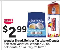 Stop&Shop Wonder Bread, Rolls or Tastykake Donuts offer