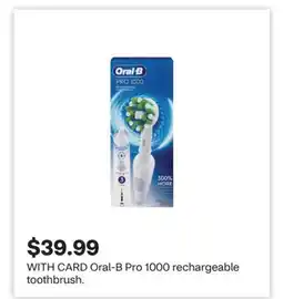 CVS Oral-B Pro 1000 rechargeable toothbrush offer