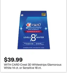 CVS Crest 3D Whitestrips Glamorous White 14 ct. or Sensitive 18 ct offer