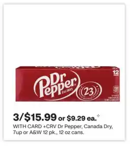 CVS Dr Pepper, Canada Dry, 7up or A & W offer