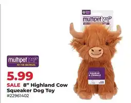 Runnings Multipet 8 Highland Cow Squeaker Dog Toy offer