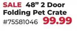 Runnings Main St. Pet 48 2 Door Folding Pet Crate offer