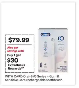 CVS Oral-B iO Series 4 Gum & Sensitive Care rechargeable toothbrush offer