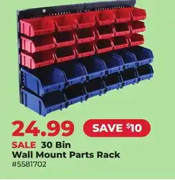 Runnings Steelcore 30 Bin Wall Mount Parts Rack offer