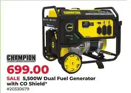 Runnings CHAMPION 5, 500W Dual Fuel Generator with CO Shield offer