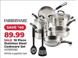 Runnings Farberware 10 Piece Stainless Steel Cookware Set offer