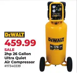 Runnings Dewalt 2hp 26 Gallon Ultra Quiet Air Compressor offer
