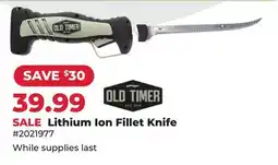 Runnings Old Timer Lithium Ion Fillet Knife offer