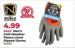 Runnings Noble Outfitters Men's Cold Weather Fleece Lined Dipped Gloves offer