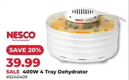 Runnings Nesco 400W 4 Tray Dehydrator offer