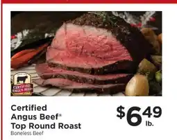 ShopRite Certified Angus Beef Top Round Roast offer