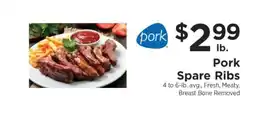 ShopRite Pork Spare Ribs offer