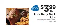 ShopRite Pork Baby Back Ribs offer