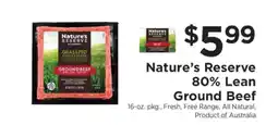 ShopRite Nature's Reserve 80% Lean Ground Beef offer
