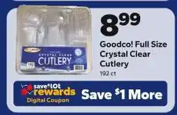 Save a Lot Goodco Full Size Crystal Clear Cutlery offer