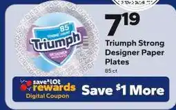 Save a Lot Triumph Strong Designer Paper Plates offer