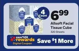Save a Lot Allsoft Facial Tissue Cube offer