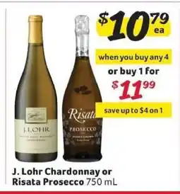 Winn Dixie J. Lohr Chardonnay or Risata Prosecco offer