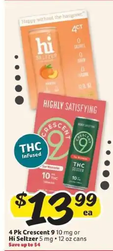 Winn Dixie 4 Pk Crescent 9 or Hi Seltzer offer