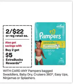 CVS ANY Pampers bagged Swaddlers, Baby Dry, Cruisers 360º, Easy Ups, Ninjamas or Splashers offer