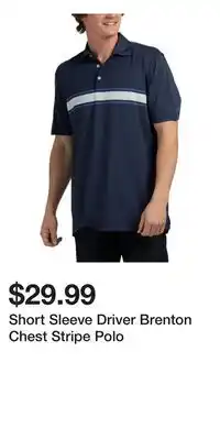 TJ Maxx Short Sleeve Driver Brenton Chest Stripe Polo offer