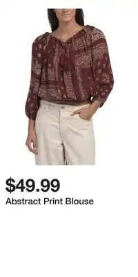 TJ Maxx Abstract Print Blouse offer