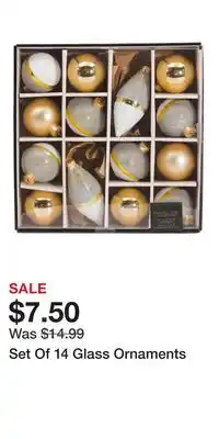 TJ Maxx Set Of 14 Glass Ornaments offer
